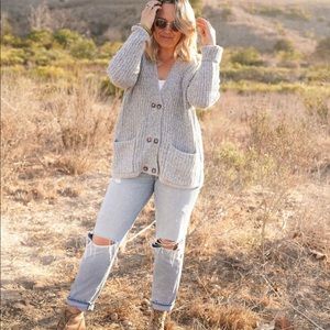 CJLA Carly Jean Los Angeles Nash chunk knit cardigan sweater